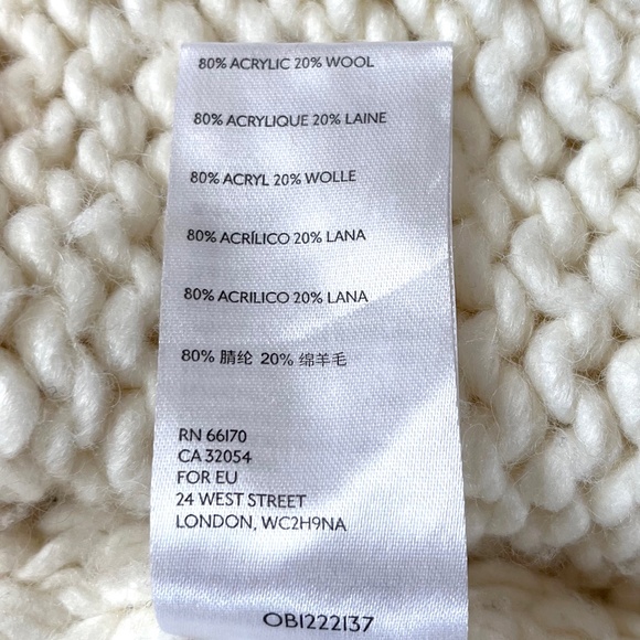 Anthropologie Grazia Striped Chunky Open Cardigan Wool Blend - Picture 7 of 11